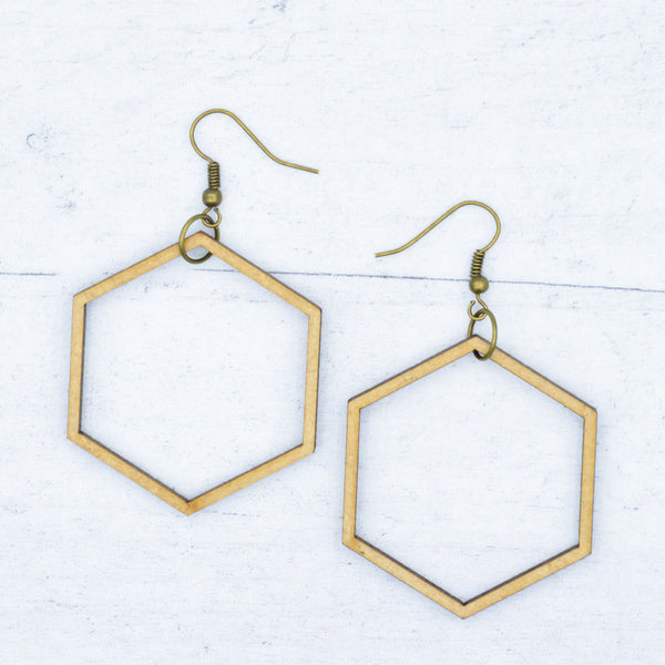 Boucles d'oreilles - Hexagone