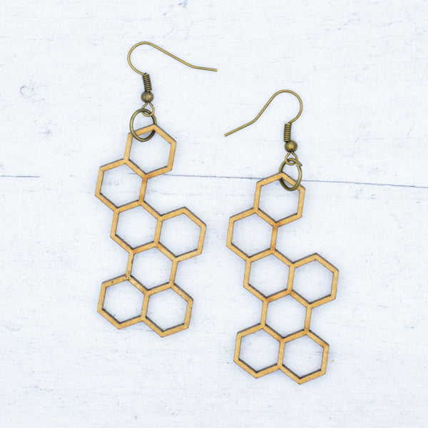 Boucles d'oreilles - Nid d'abeille